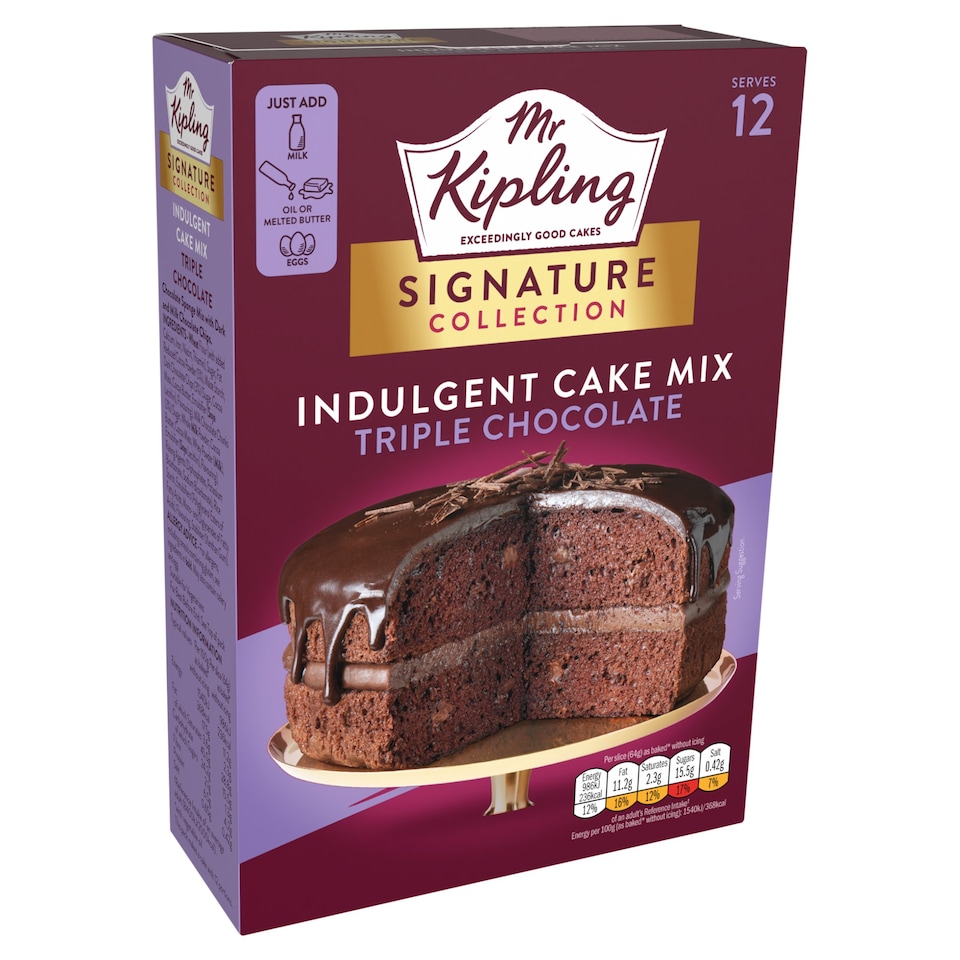 image 1 of Mr Kipling Signature Triple Chocolate Cake mix 416g