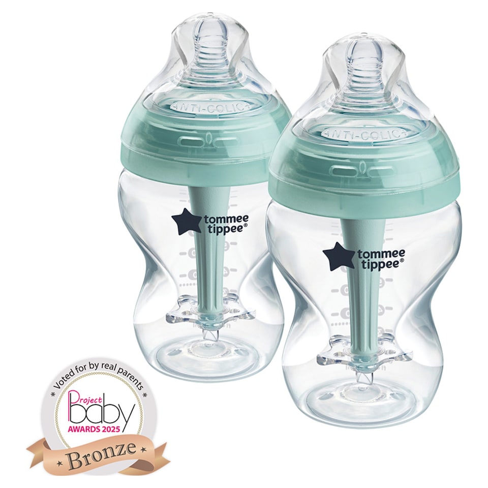 image 1 of Tommee Tippee Closer To Nature Anti Colic Bottles 260Ml X2