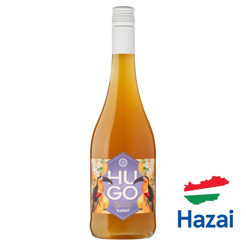Ostorosbor Hugo Spritz mangó és őszibarack ízű, szénsavas, ízesített boralapú koktél 7,3% 750 ml 1. kép