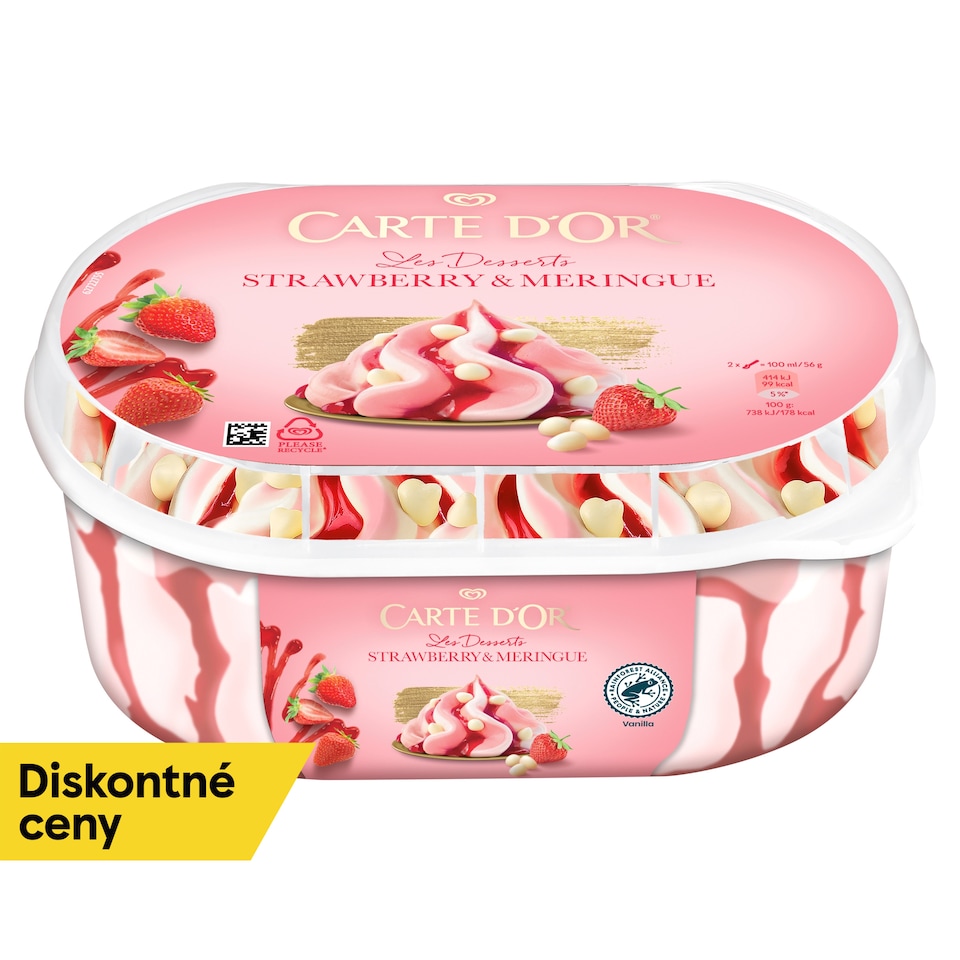 Carte D'Or Strawberry & Meringues 825 ml