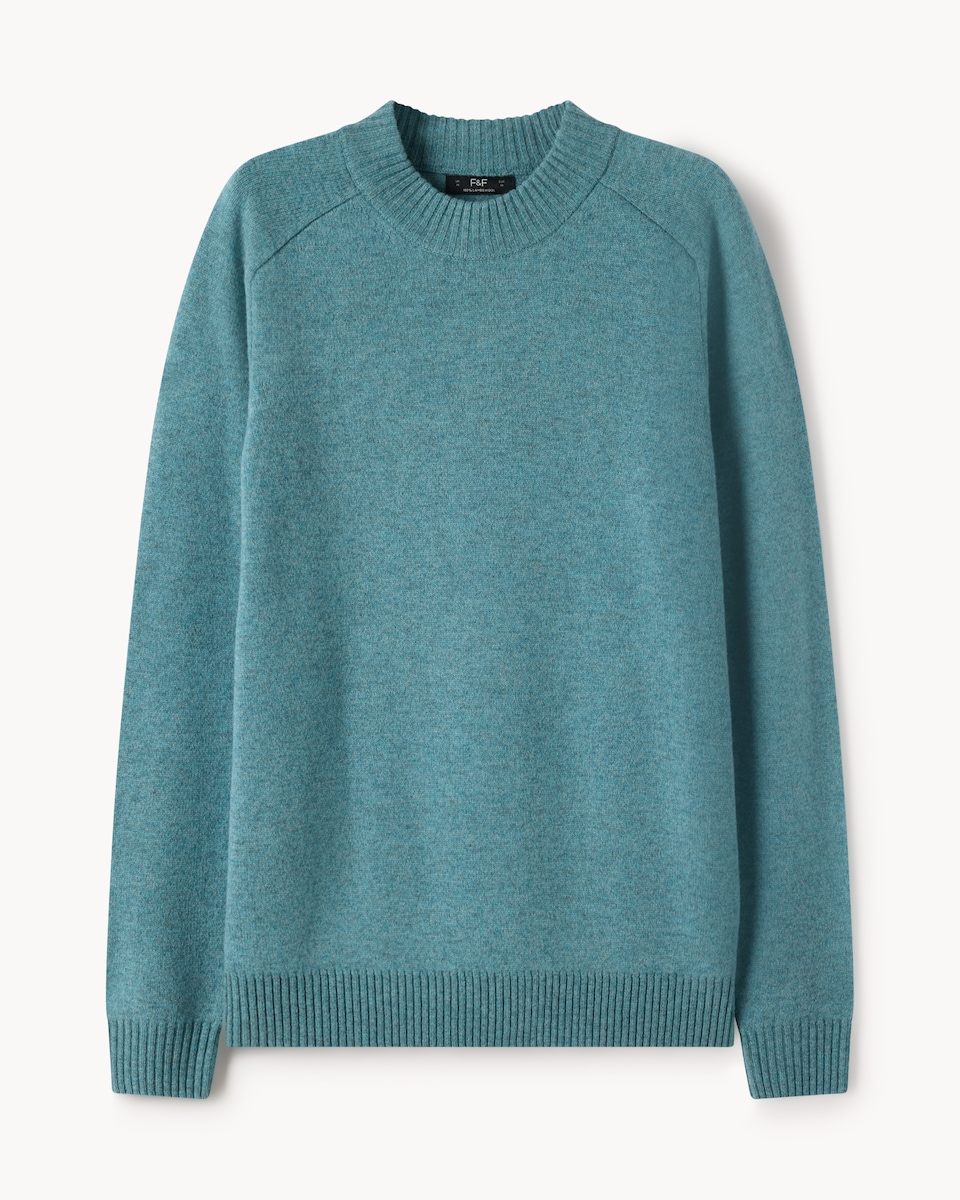 image 1 of F&F Lambswool Crew Neck Jumper in Teal