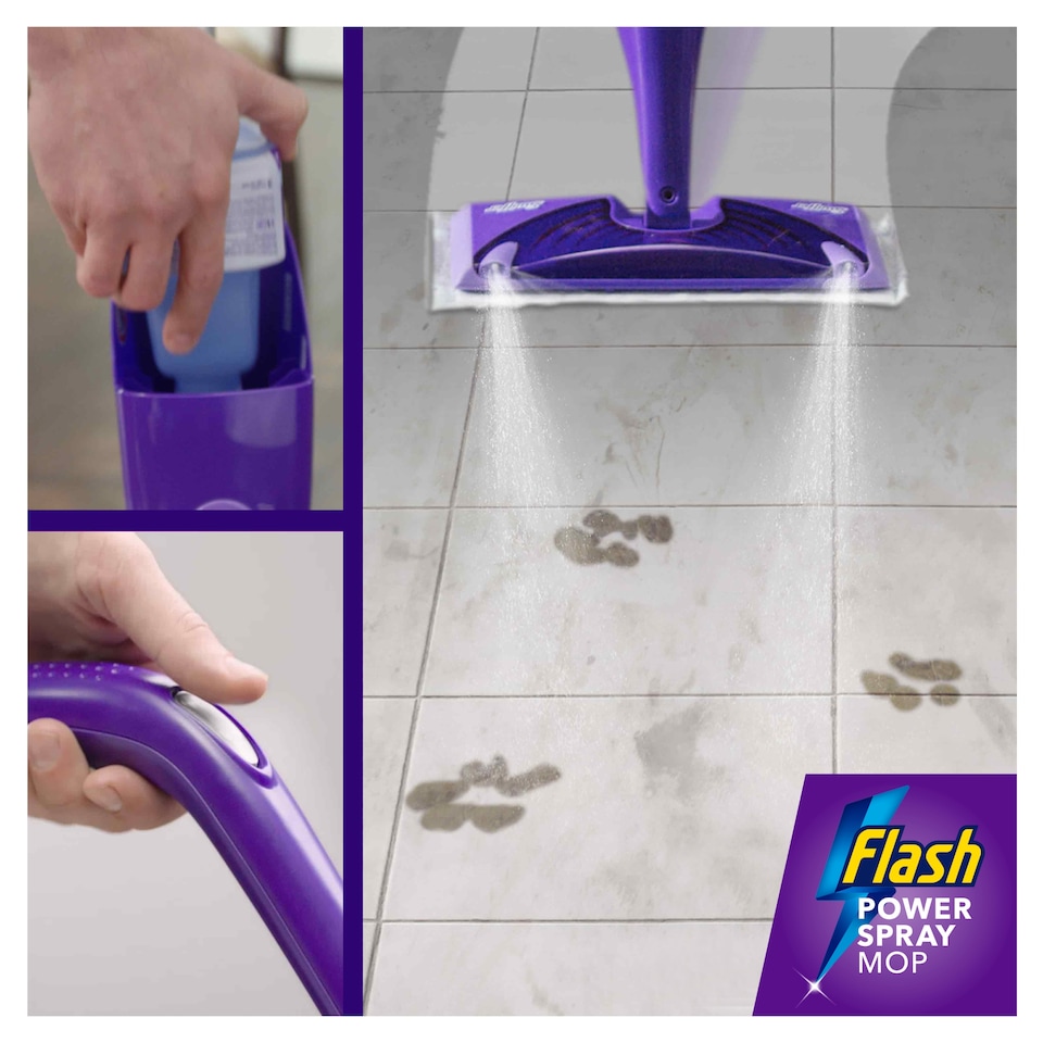 image 1 of Flash Power Spray Mop Floor Cleaner Multi-Surface Cleaning Liquid Citrus Fresh