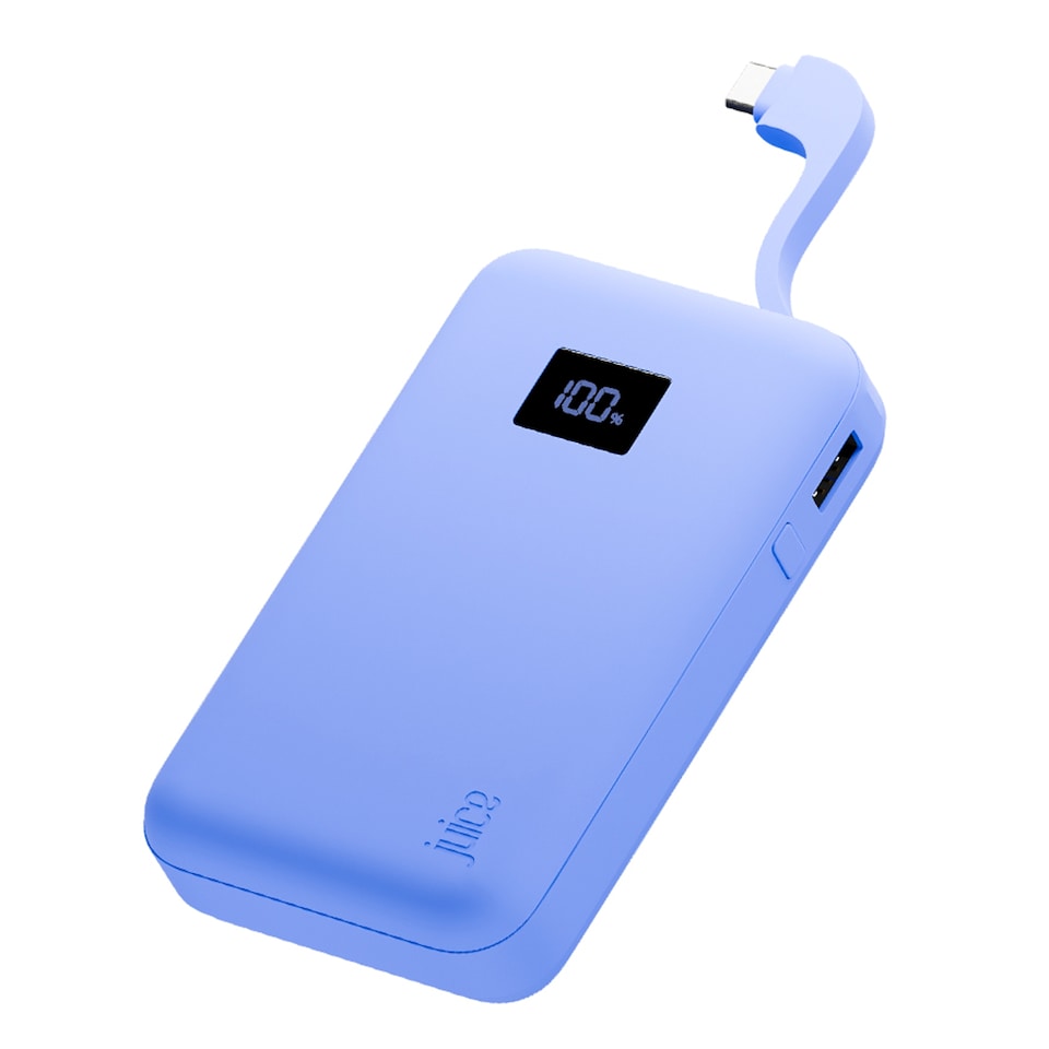 image 1 of JUICE 3 POWERBANK BLUE WITH INTEGRATED CABLE