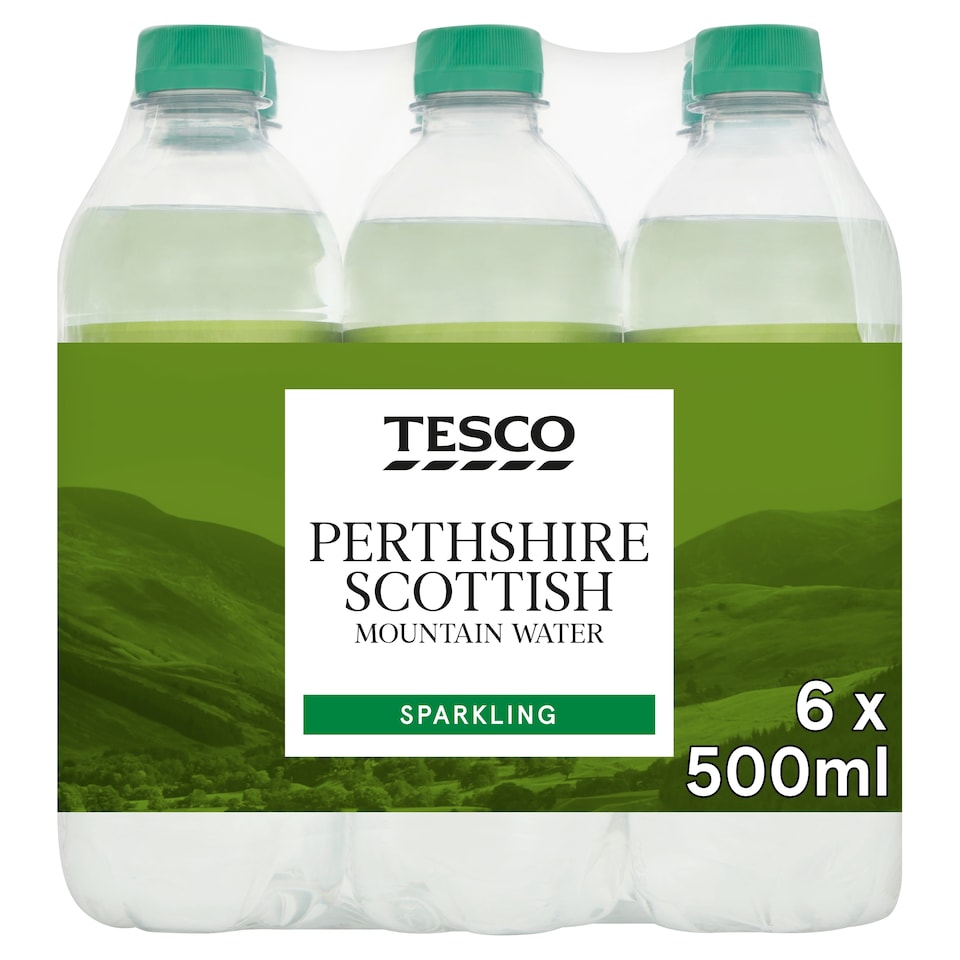 Tesco Perthshire Sparkling Water 6X500ml