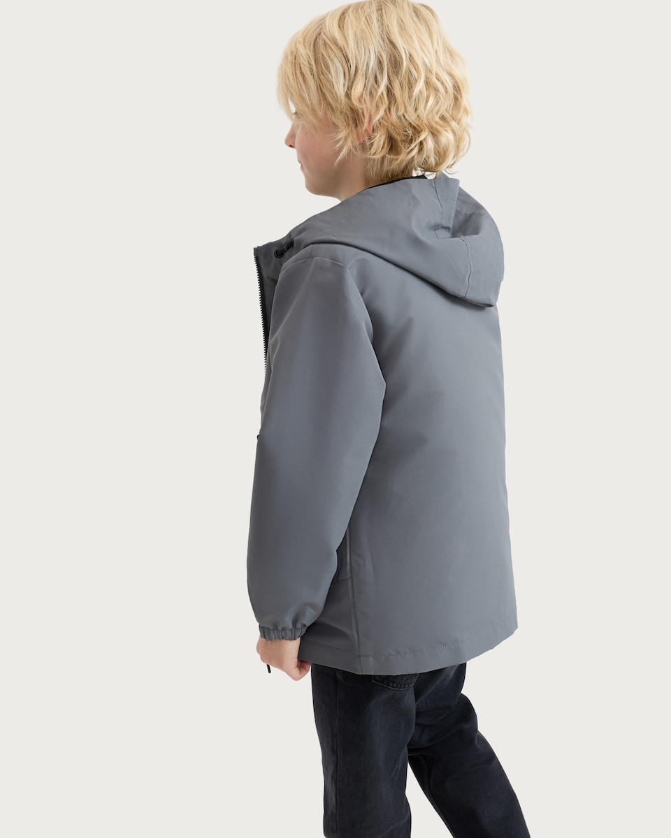 image 1 of F&F Boys 2-Piece Hooded Jacket and Padded Gilet Set in Grey