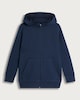 image 4 of F&F Boys Cotton Rich Pocket Front Zip Through Hoodie in Navy