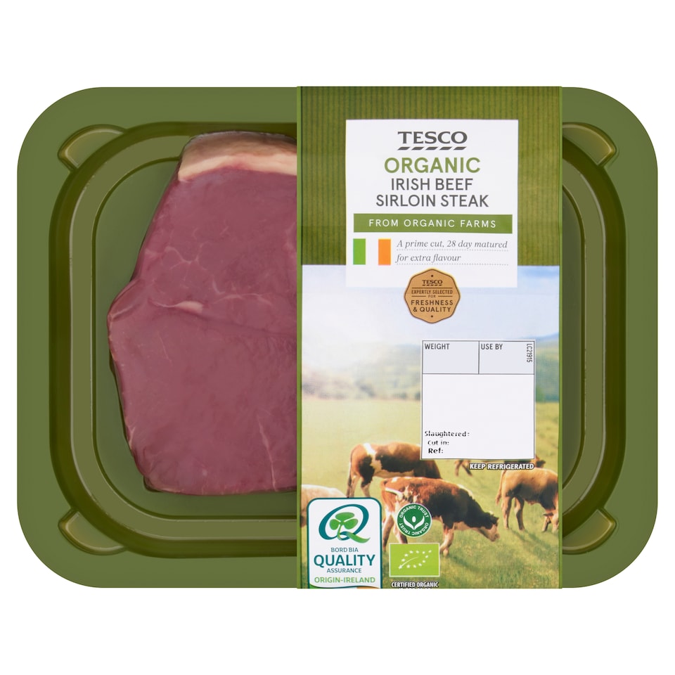 Tesco Irish Organic Sirloin Steak 205G