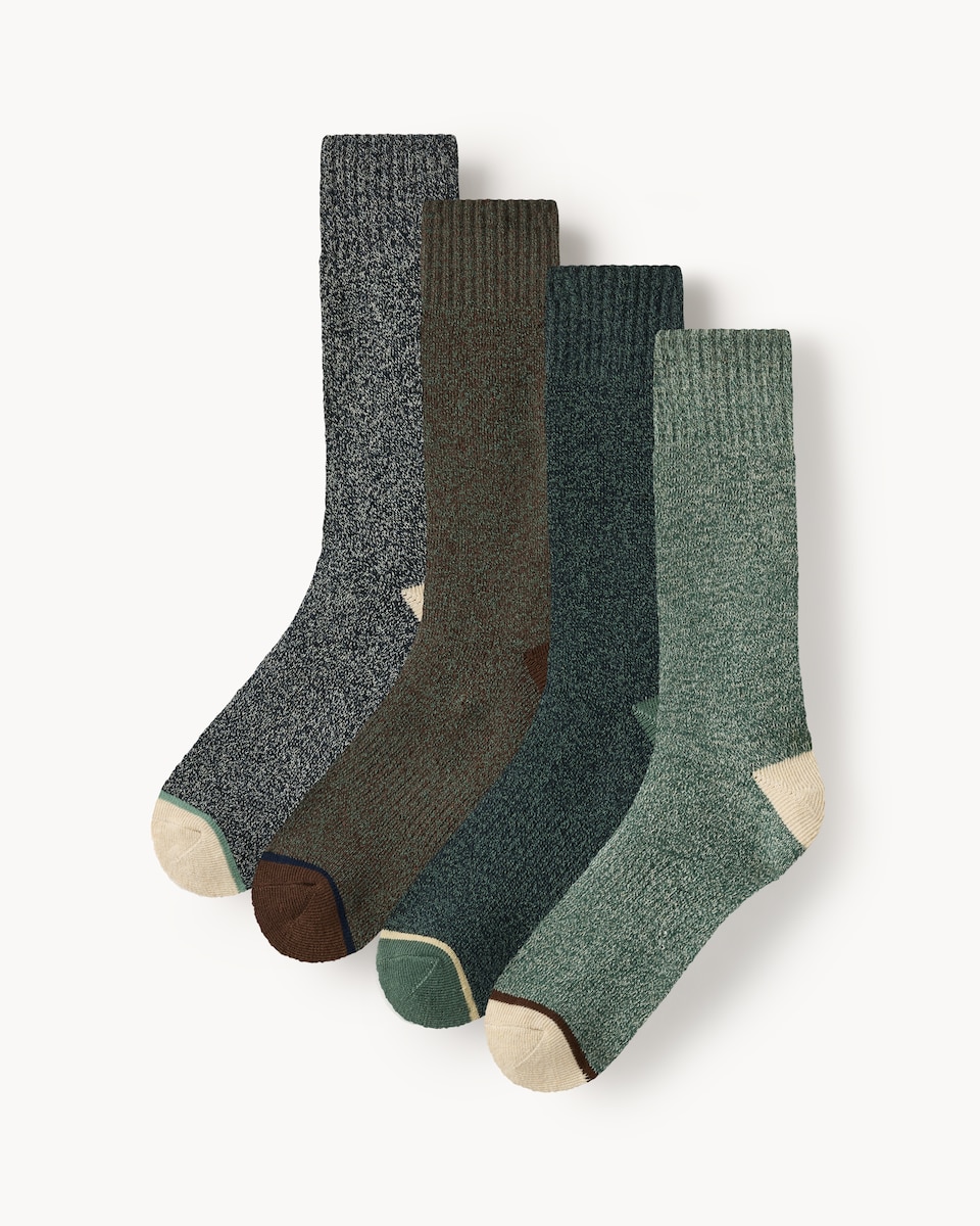 F&F 4-Pack Weatherproof Cushioned Ankle Socks in Multi