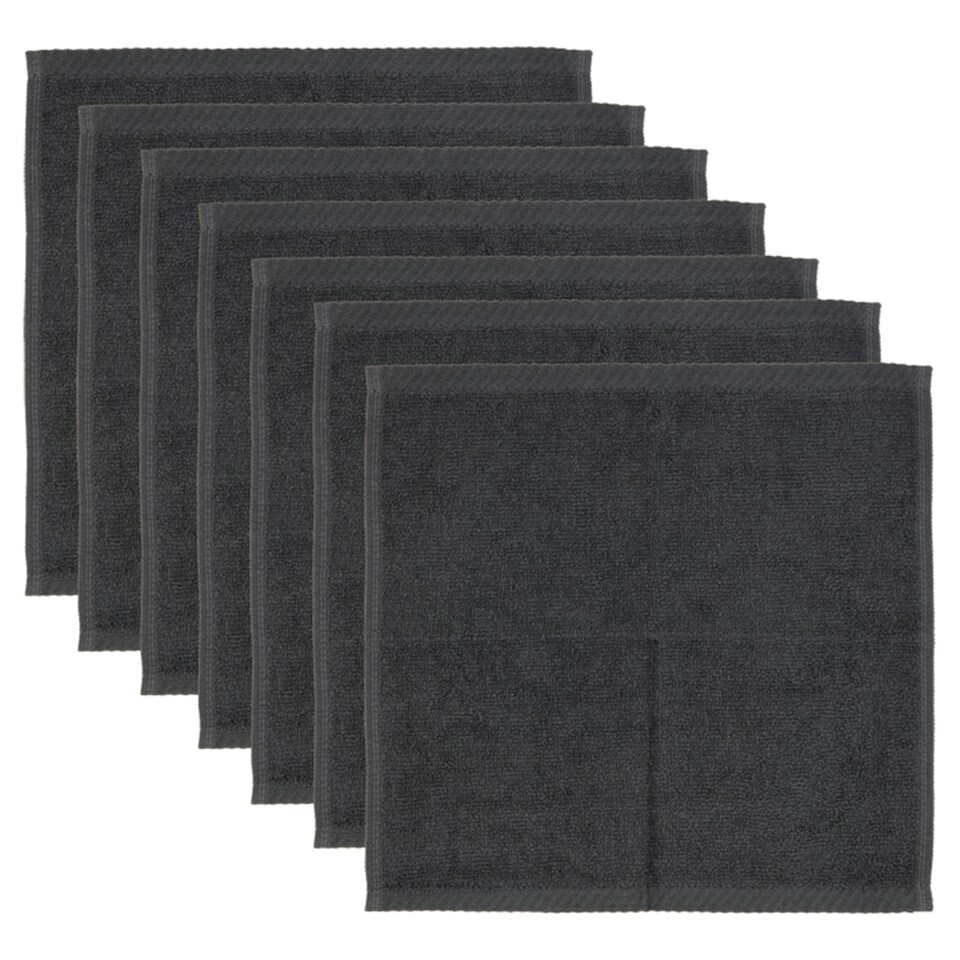 image 1 of Tesco Dark Grey Antimicrobial Hot Cloths 7Pk