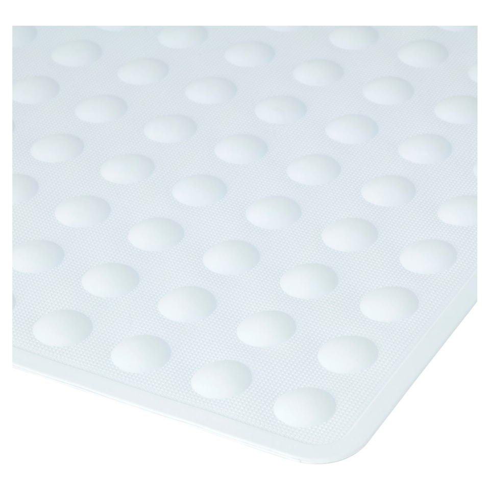 image 1 of F&F Home Rubber Bubble Bath Mat White