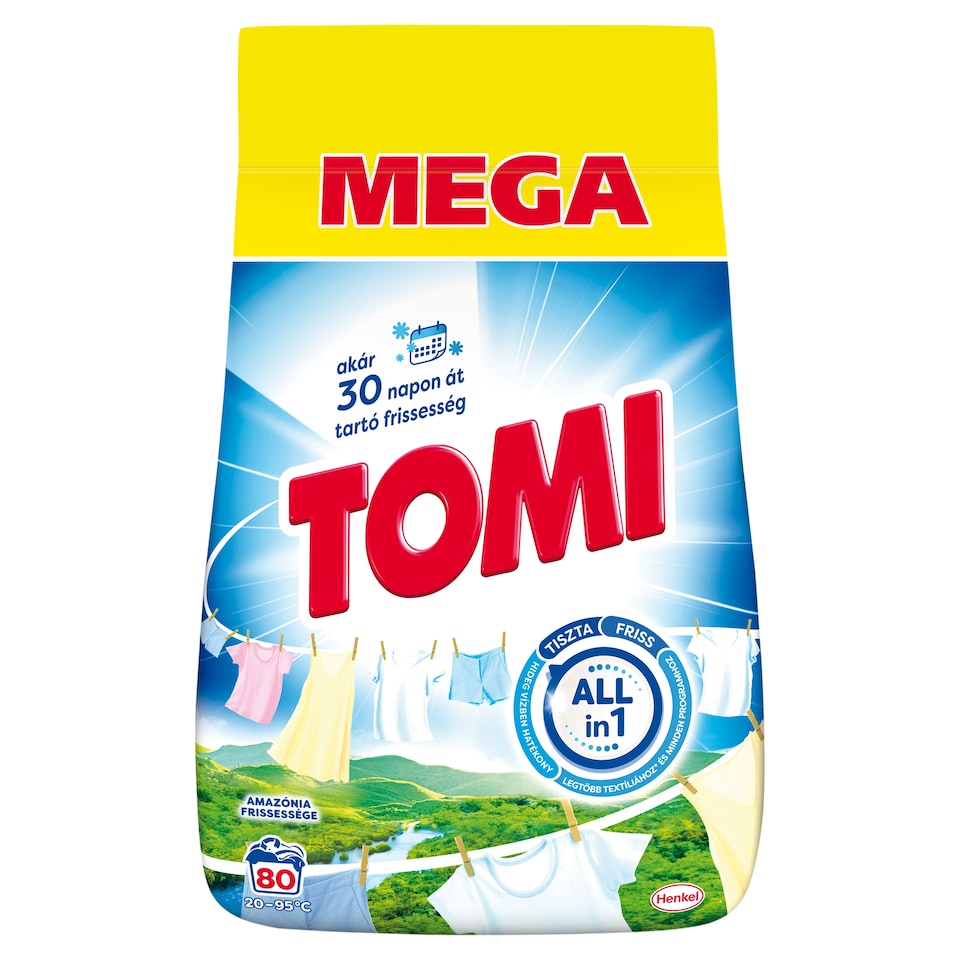 Tomi Amazónia Frissessége mosópor 80 mosás, 4 kg