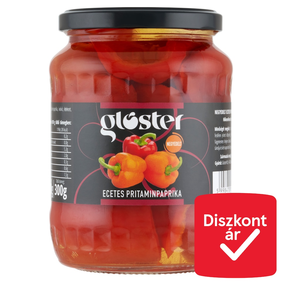 Gloster Quartered Pickled Pritamin Pepper 680 g