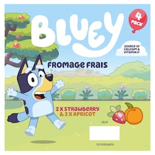 Bluey Fromage Frais Strawberry & Apricot 4x85g