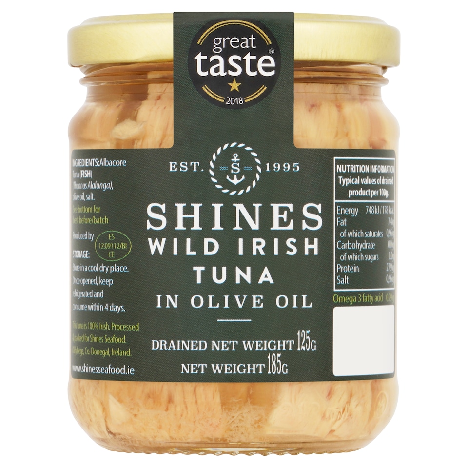 Shines Irish Tuna In Olive Oil 185G