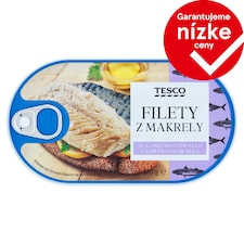 Tesco Filety z makrely v slnečnicovom oleji 170 g