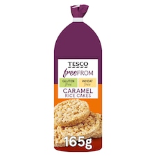 Tesco Free From Caramel Rice Cakes 165G