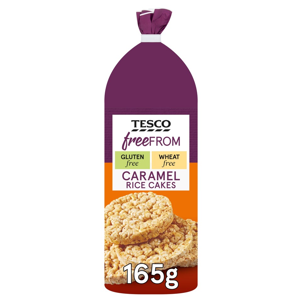 Tesco Free From Caramel Rice Cakes 165G
