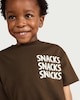 image 3 of F&F Boys Pure Cotton Slogan T-Shirt in Chocolate