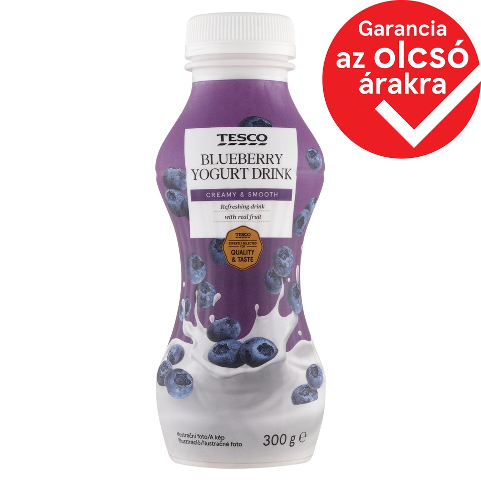 Tesco zsírszegény áfonyás joghurtital 300 g