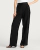 image 1 of F&F Double Pleat Wide Leg Trousers in Black