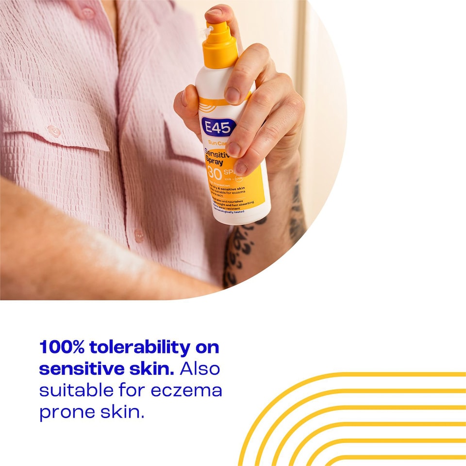 image 1 of E45 Sun Care Sensitive Sun Cream Spray SPF30 180ml