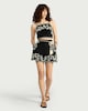 image 2 of The F&F Edit Cotton Rich Embroidered Co-ord Shorts  in Black