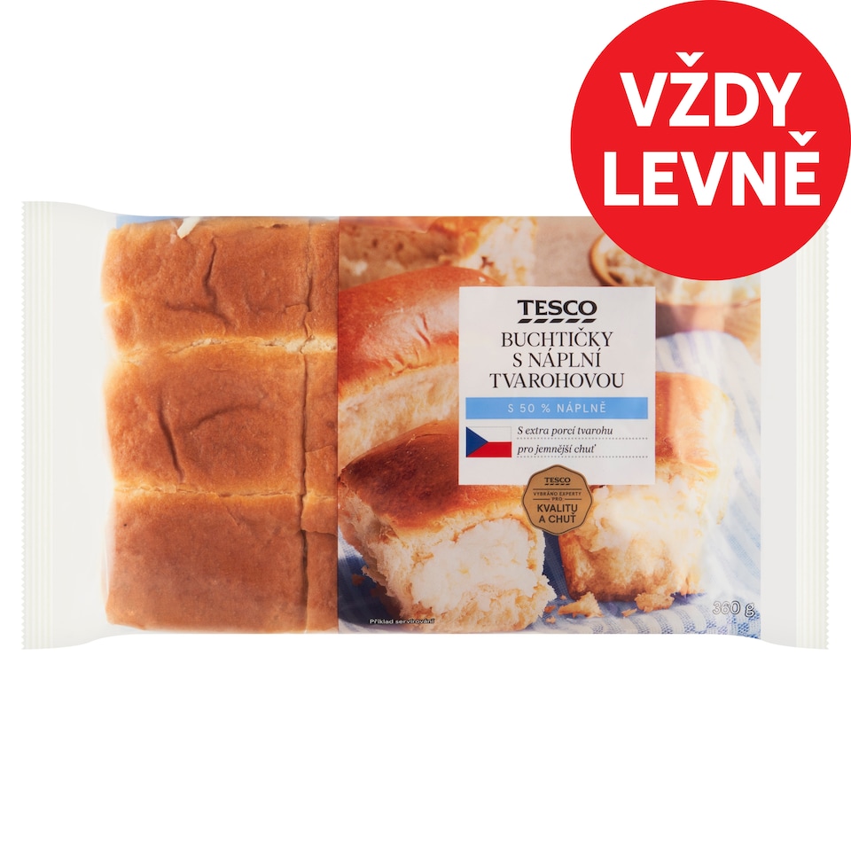 Tesco Buchtičky s náplní tvarohovou 360g