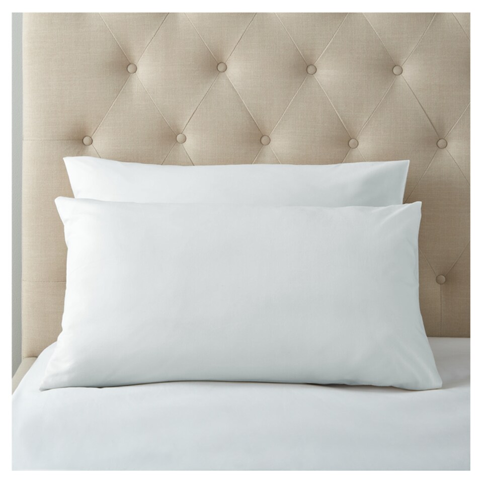 F&F Home Bedding Poly Cotton White Housewife Pillow Case Pair