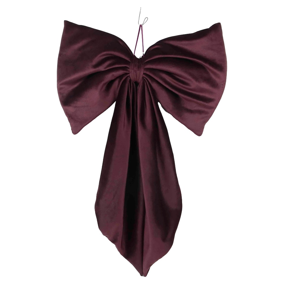 Bayswood XL Velvet Bow Hanging Christmas Decoration
