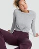 image 1 of F&F Active Long Sleeved Cross Over Top in Grey Marl
