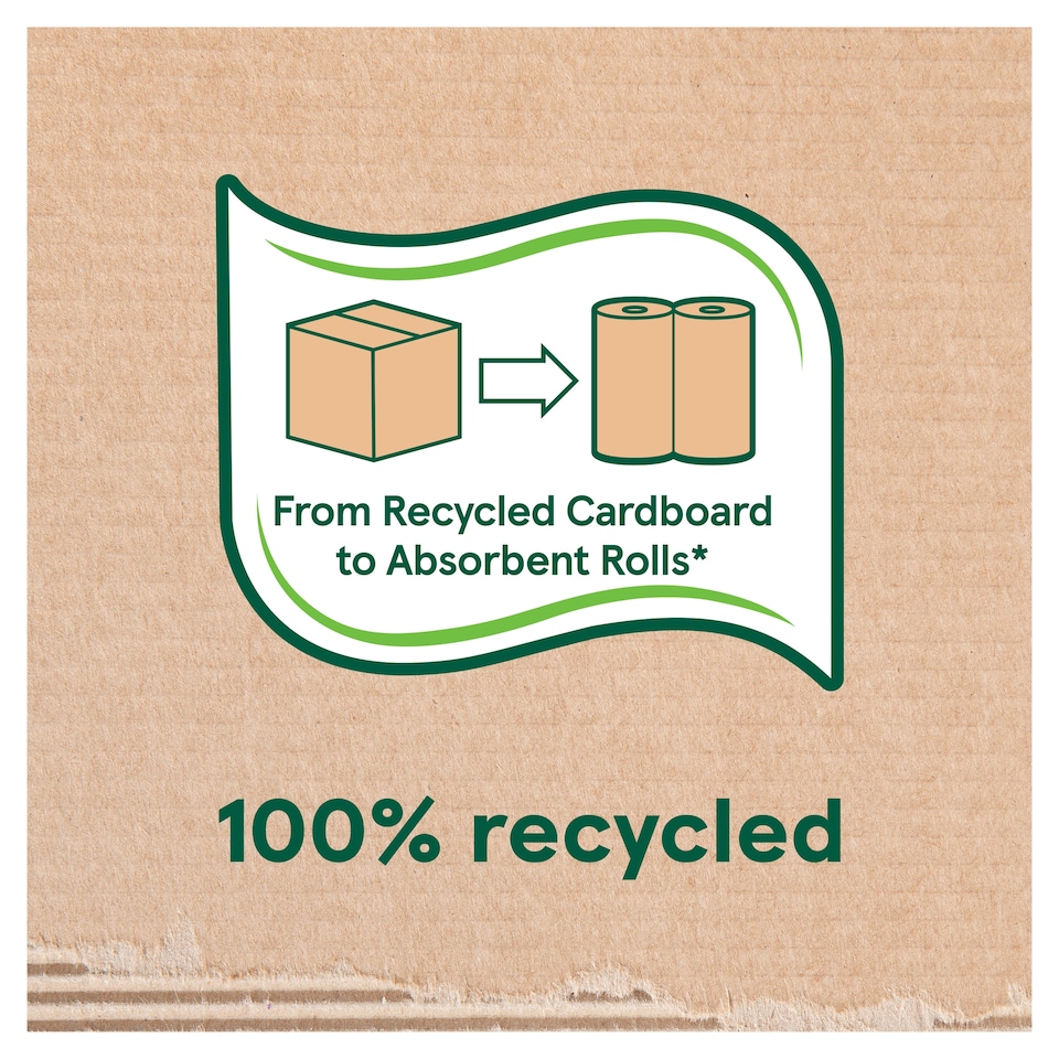 image 1 of Tesco 100% Recycled Kitchen Towel 2 Roll