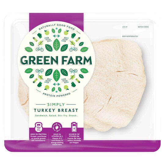 Green Farm Foods Sliced Roast Turkey Breast90g