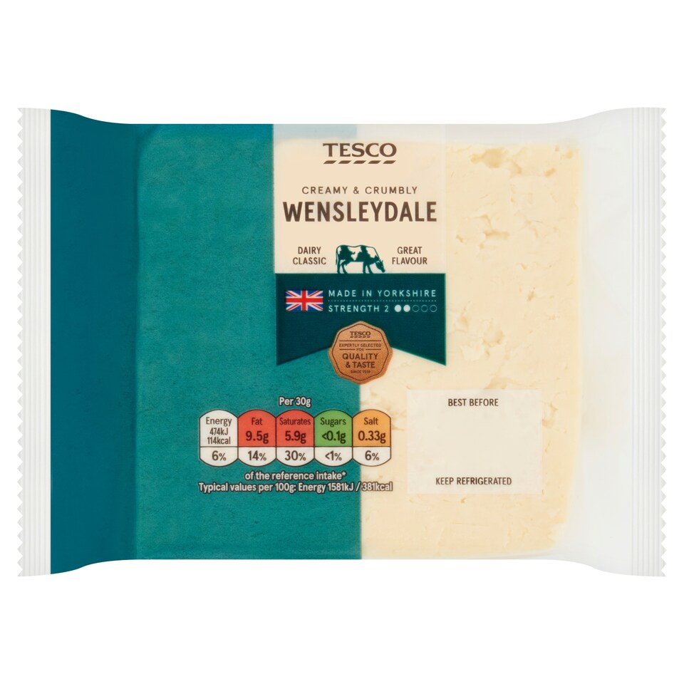 Tesco Wensleydale Cheese 220G