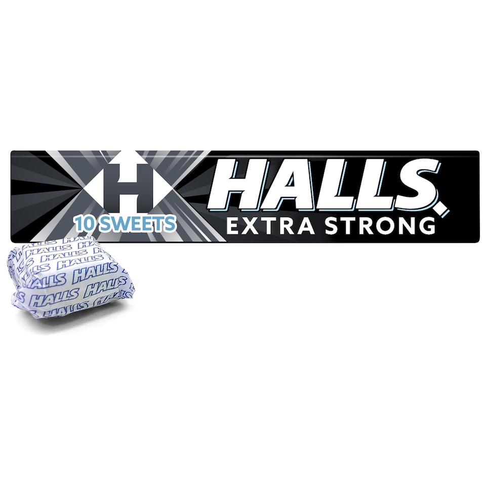 Halls Extra Strong Mentho-Lyptus Hard Boiled Sweets 9s
