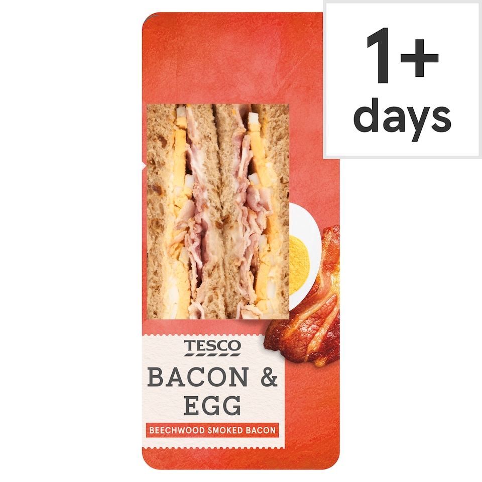 Tesco Bacon & Egg Sandwich
