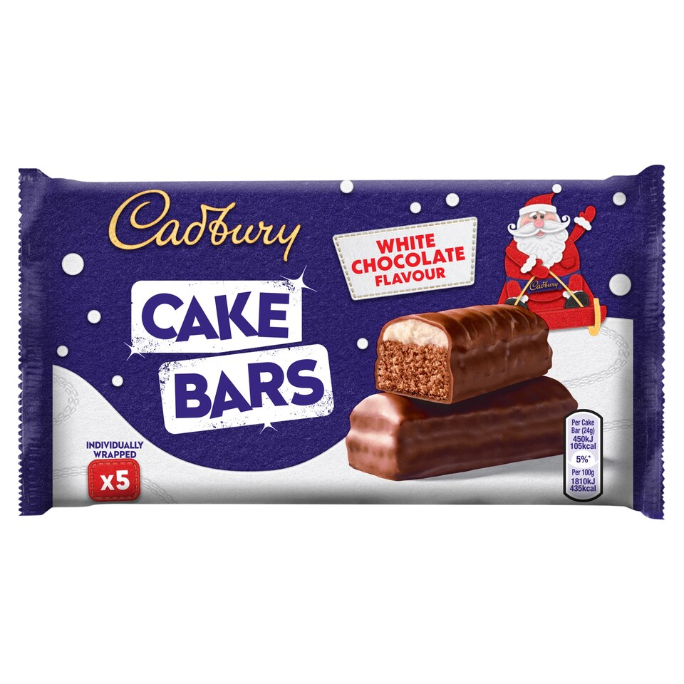 Cadbury White Chocolate Cake Bars 5 Pack