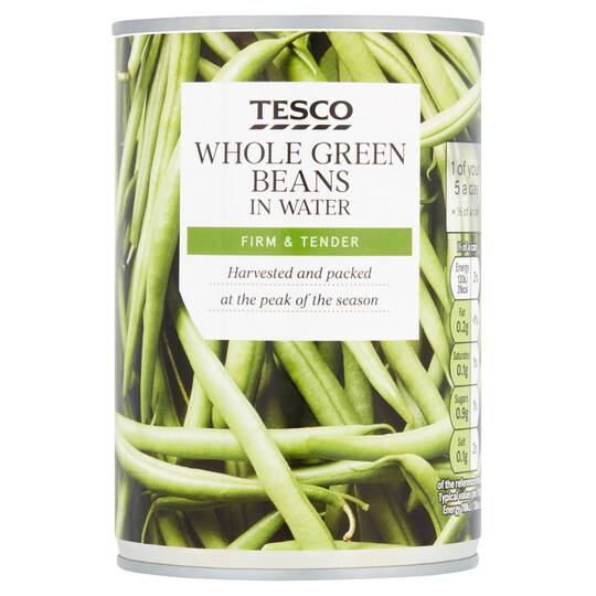 Tesco Whole Green Beans In Water 400G Tesco Groceries