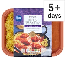 Tesco Chicken Tikka Masala And Pilau Rice 400G