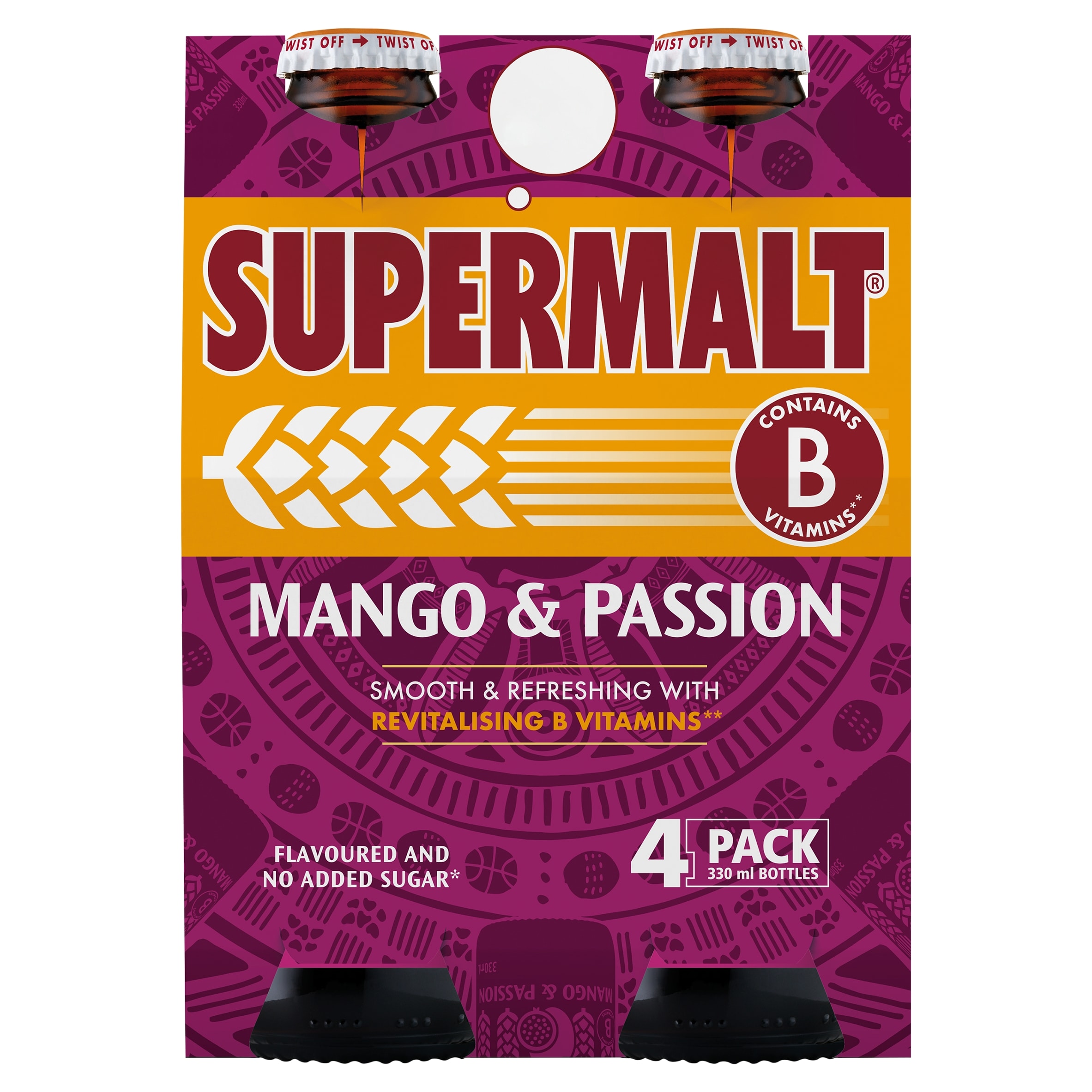 Supermalt Mango & Passion Fruit 4 x 330ml