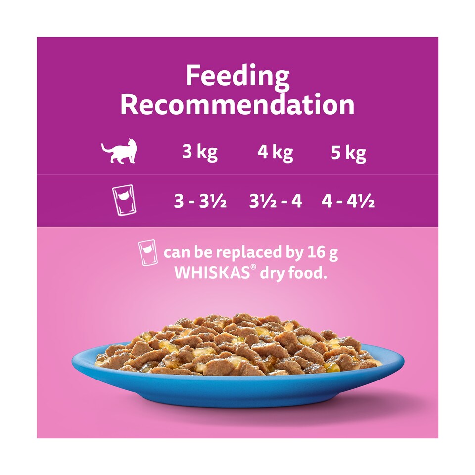 image 1 of Whiskas Adult Cat Food Pouches Fish Favourites in Jelly 40x85g