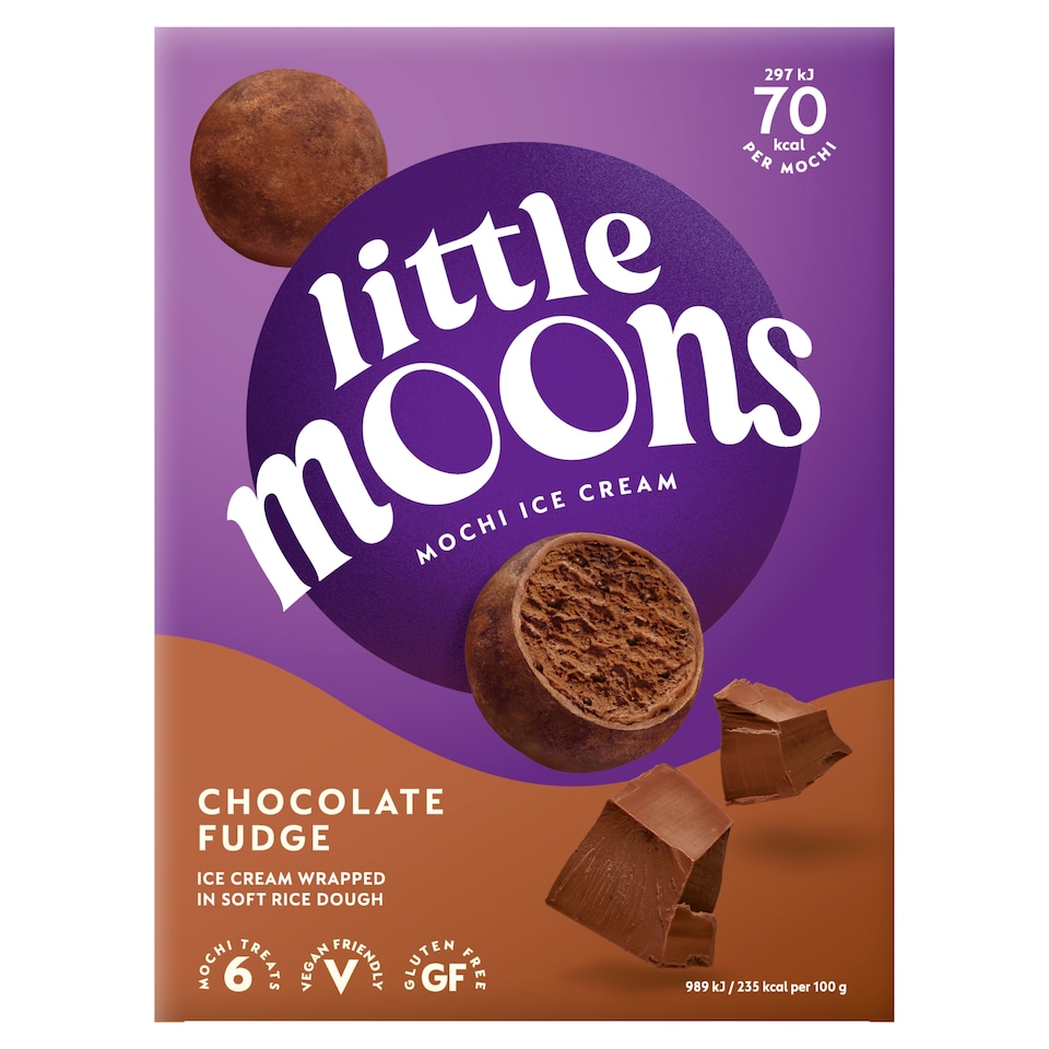 image 1 of Little Moons Chocolate Fudge Mochi Ice Cream 6 x 30g