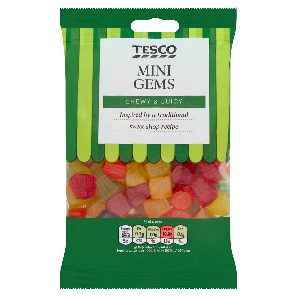Tesco Mini Gems Sweets 200G