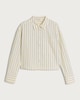image 4 of The F&F Edit Pure Cotton Poplin Stripe Cropped Co-ord Shirt in Amber