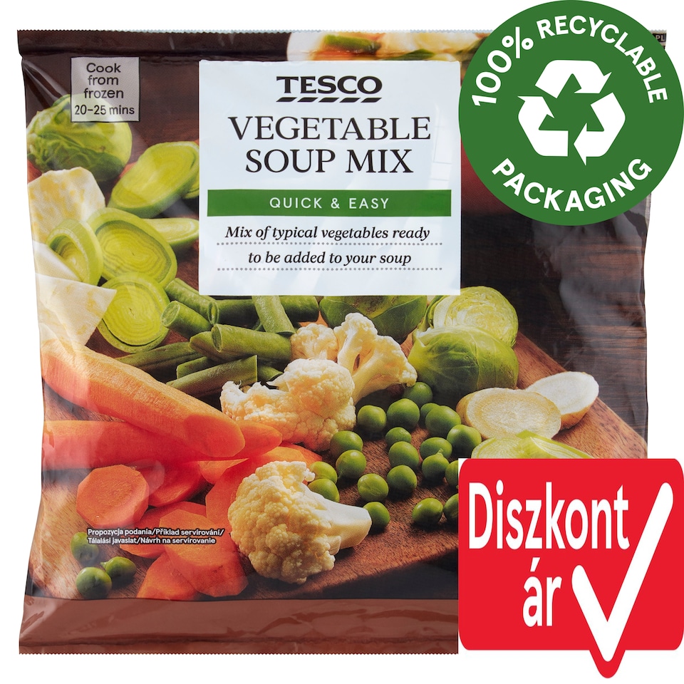 Tesco Quick-Frozen Vegetable Soup Mix 450 g