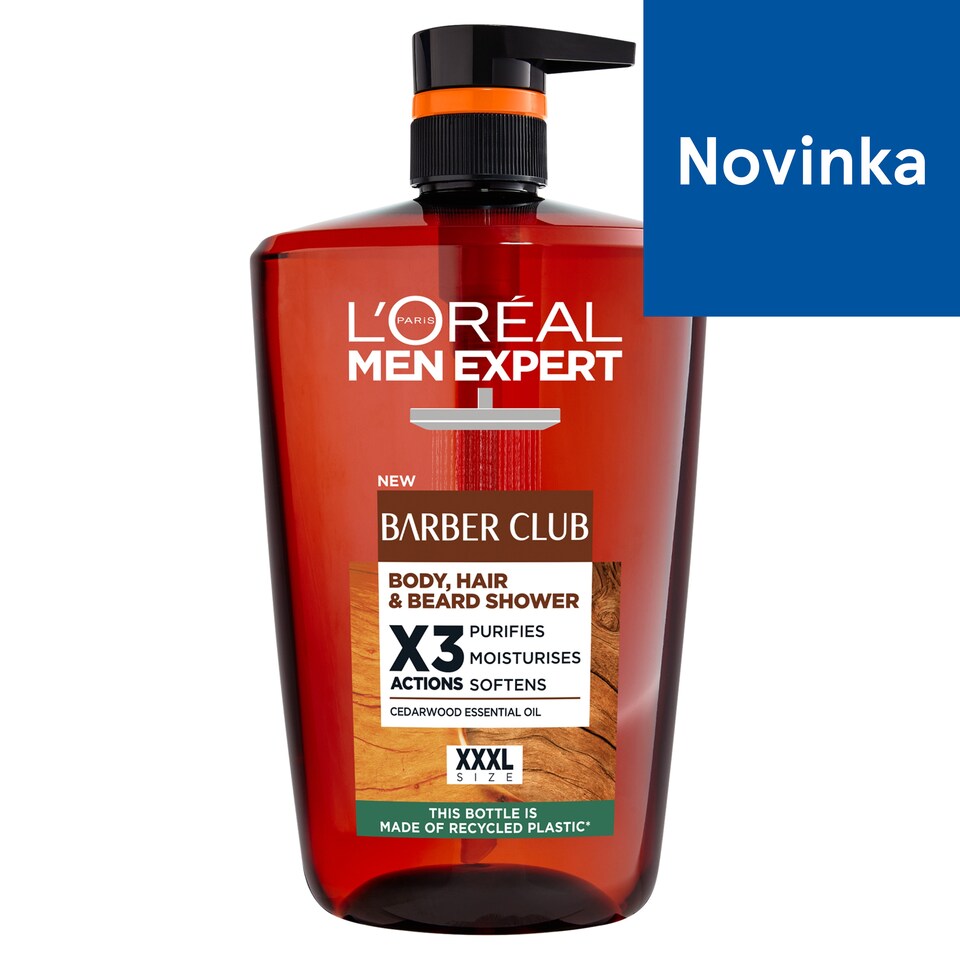 L'Oréal Paris Men Expert Barber Club umývací gél na telo, vlasy a bradu 1 l
