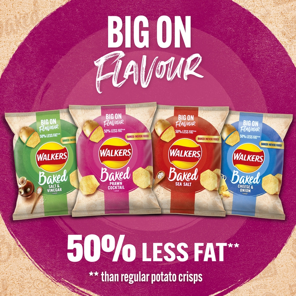 image 1 of Walkers Baked Prawn Cocktail Crisps Grab Bag 37.5g