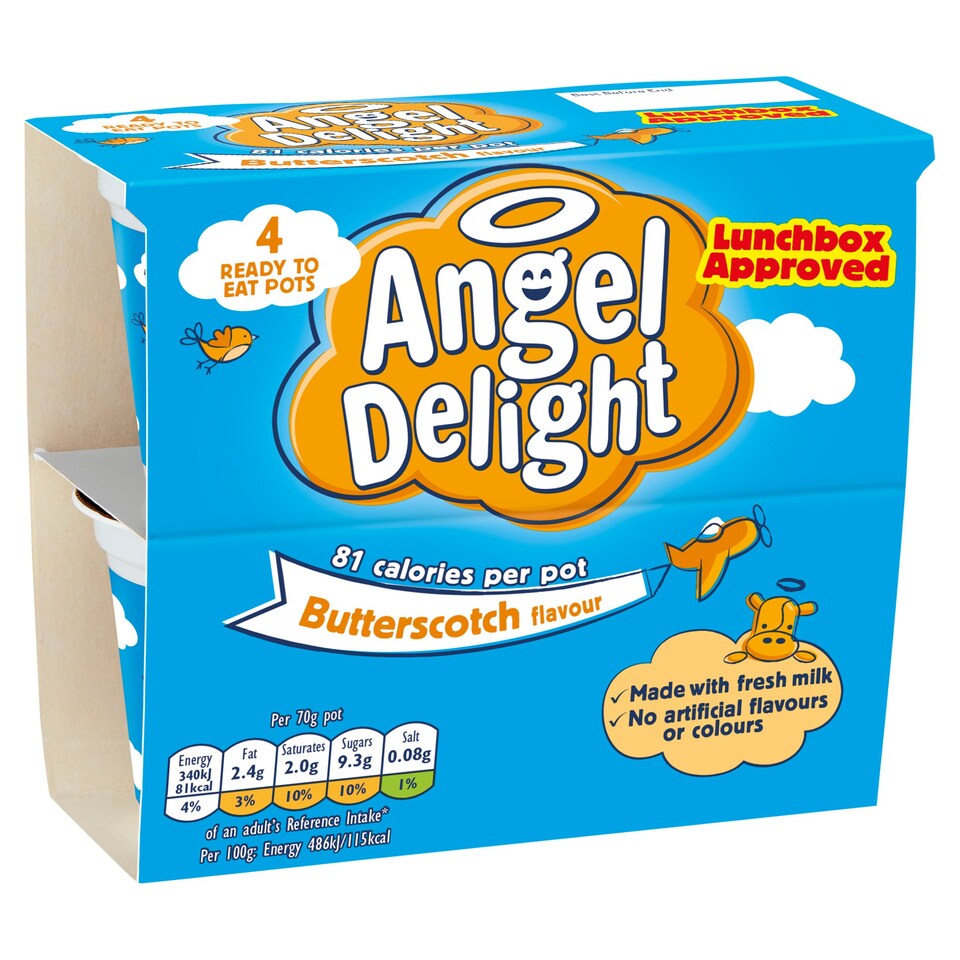 image 1 of Angel Delight Butterscotch Flavour Dessert Pots 4X70g
