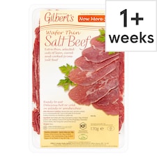 Gilberts Wafer Thin Salt Beef 170G