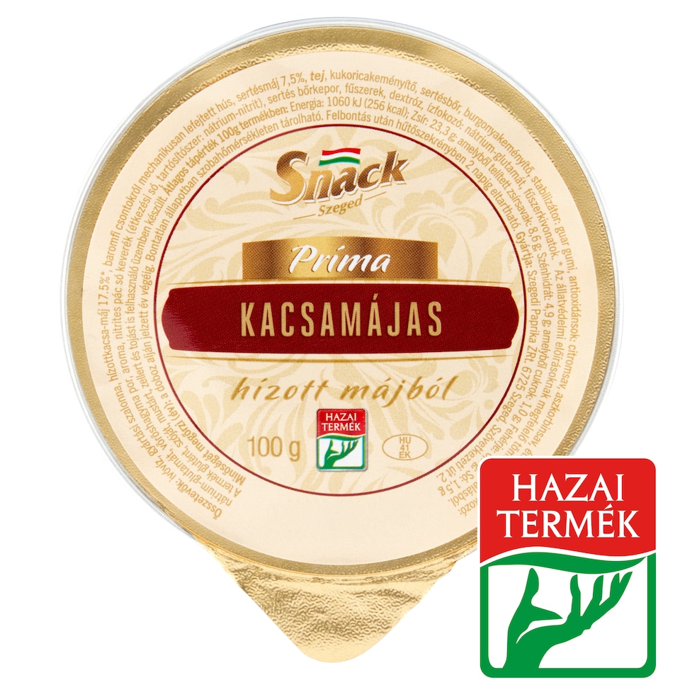 Snack Szeged Príma Duck Liver Pate from Fat Liver 100 g