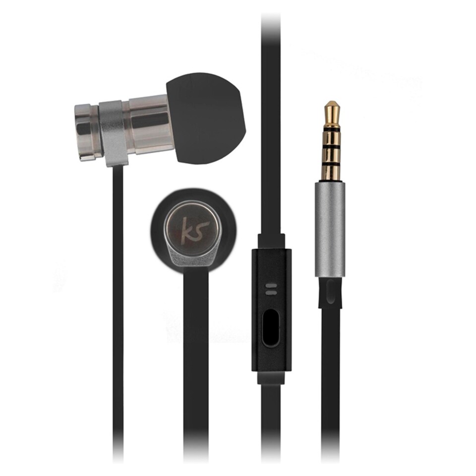 Kitsound Nova Earphones With Mic Black